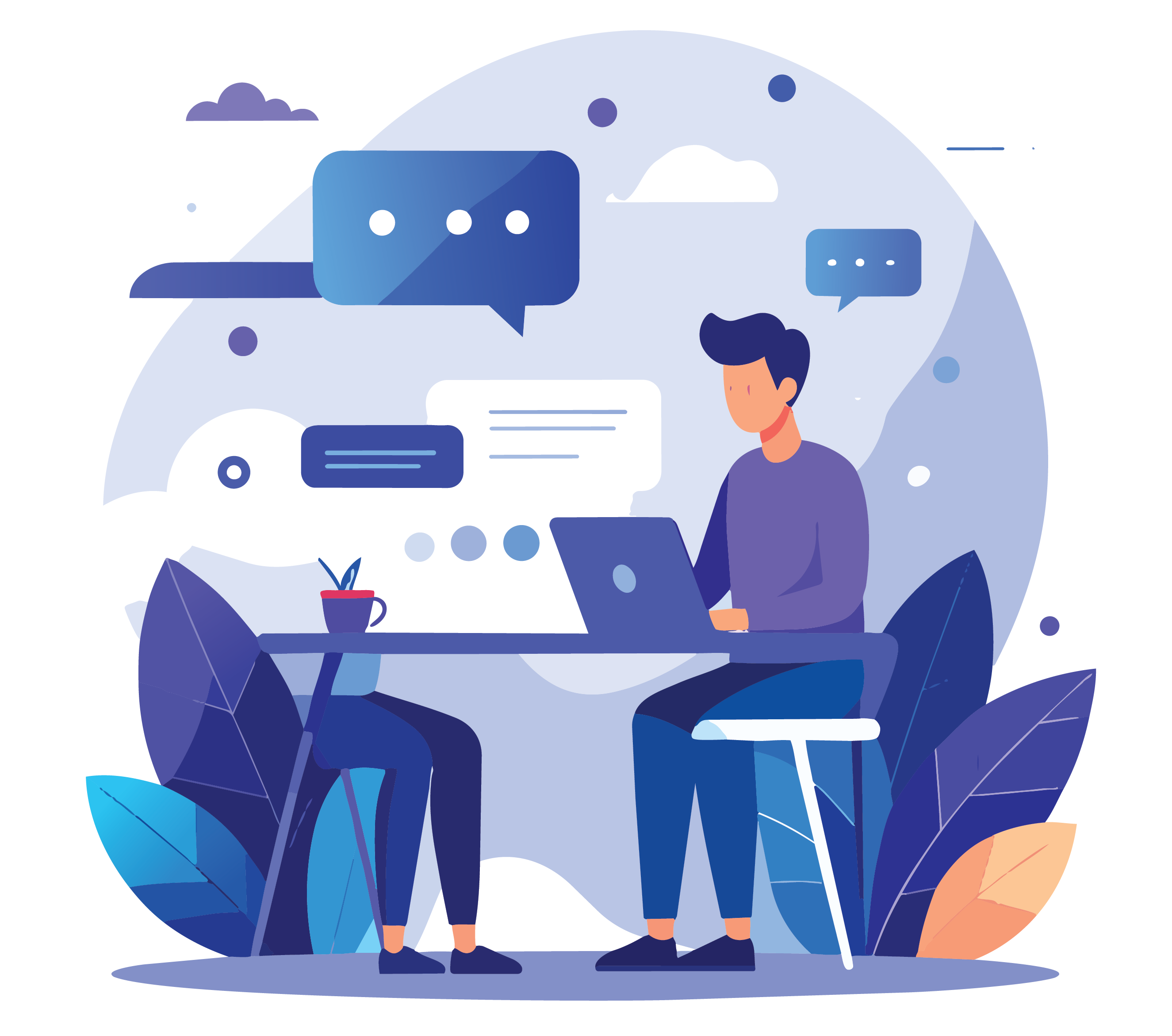 Digital vCard Illustration